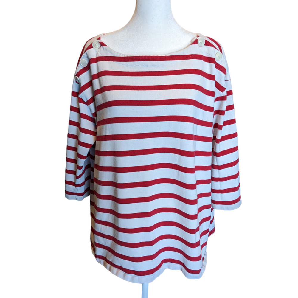 The Nines by Hatch Maternity Red Striped Boat Sweater Size Medium